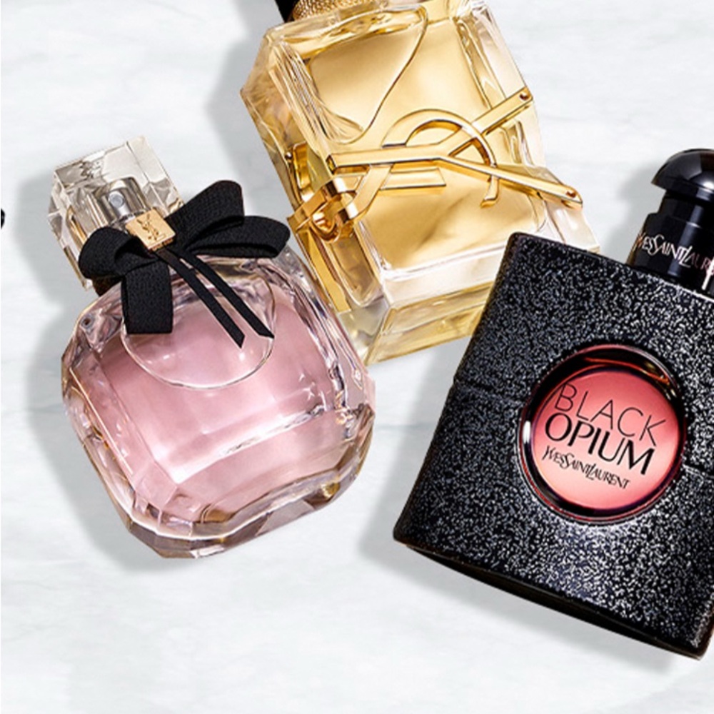 Yves Saint Laurent Fragrance Trio - Gold, Pink, and Black